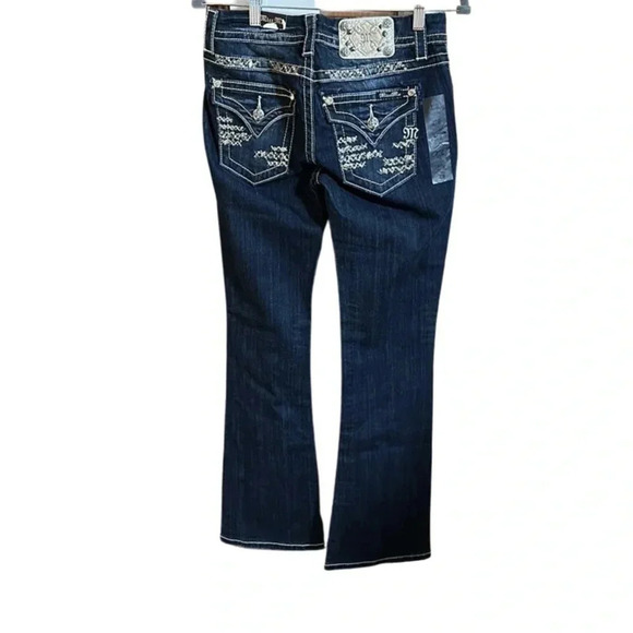 Miss Me Dark Wash Mid Rise Boot Jeans Size 27/31 - Picture 4 of 10